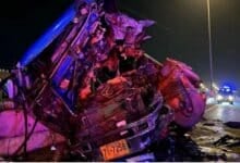 Overturned truck causes crude oil spill on Bangkok road