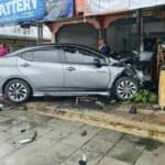 Rainy wreck: Wild crash smashes noodle shop in Chon Buri