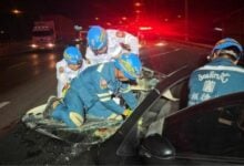 Man dies in expressway crash caused by pineapple peel spill