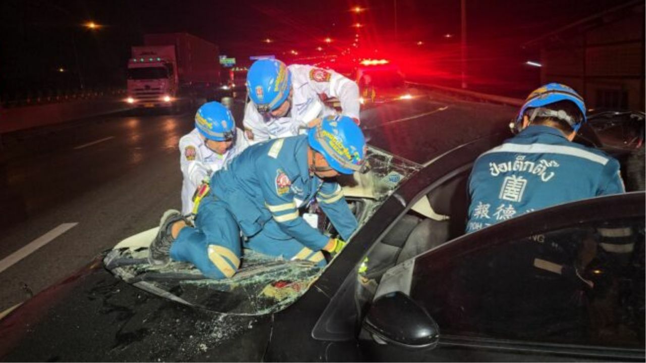 Man dies in expressway crash caused by pineapple peel spill