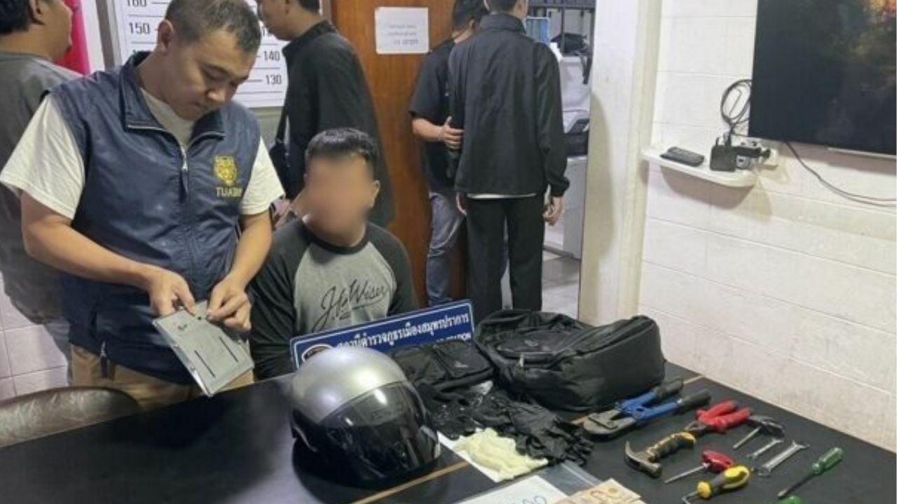 Man arrested for thefts worth 300,000 baht in Samut Prakan