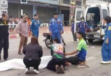 Elderly couple hit by pickup truck in Kanchanaburi collision