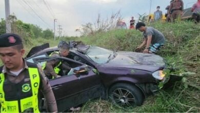 Fake licence plate leads to car crash in Ayutthaya chase