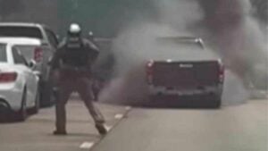 Pickup truck driver arrested after Bangkok police chase