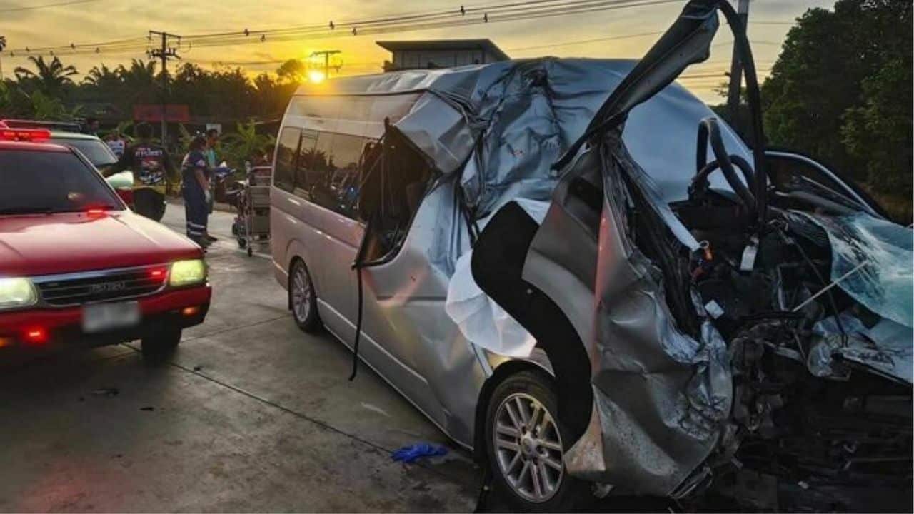 Tragic van-truck collision in Surat Thani kills three
