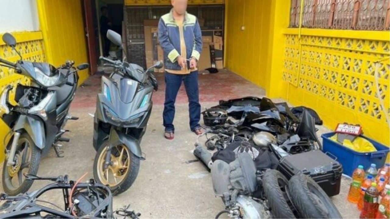 Bangkok police arrest notorious motorcycle theft gang