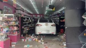 Car crashes into Suphan Buri supermarket, injuring two