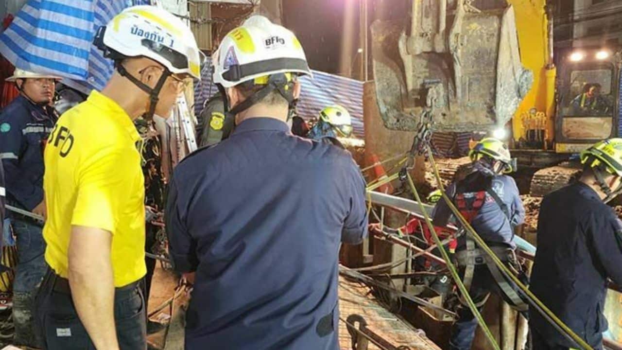Body of worker retrieved from 19-metre hole in Bangkok