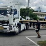Truck driver falls asleep, crashes into car in Phang Nga