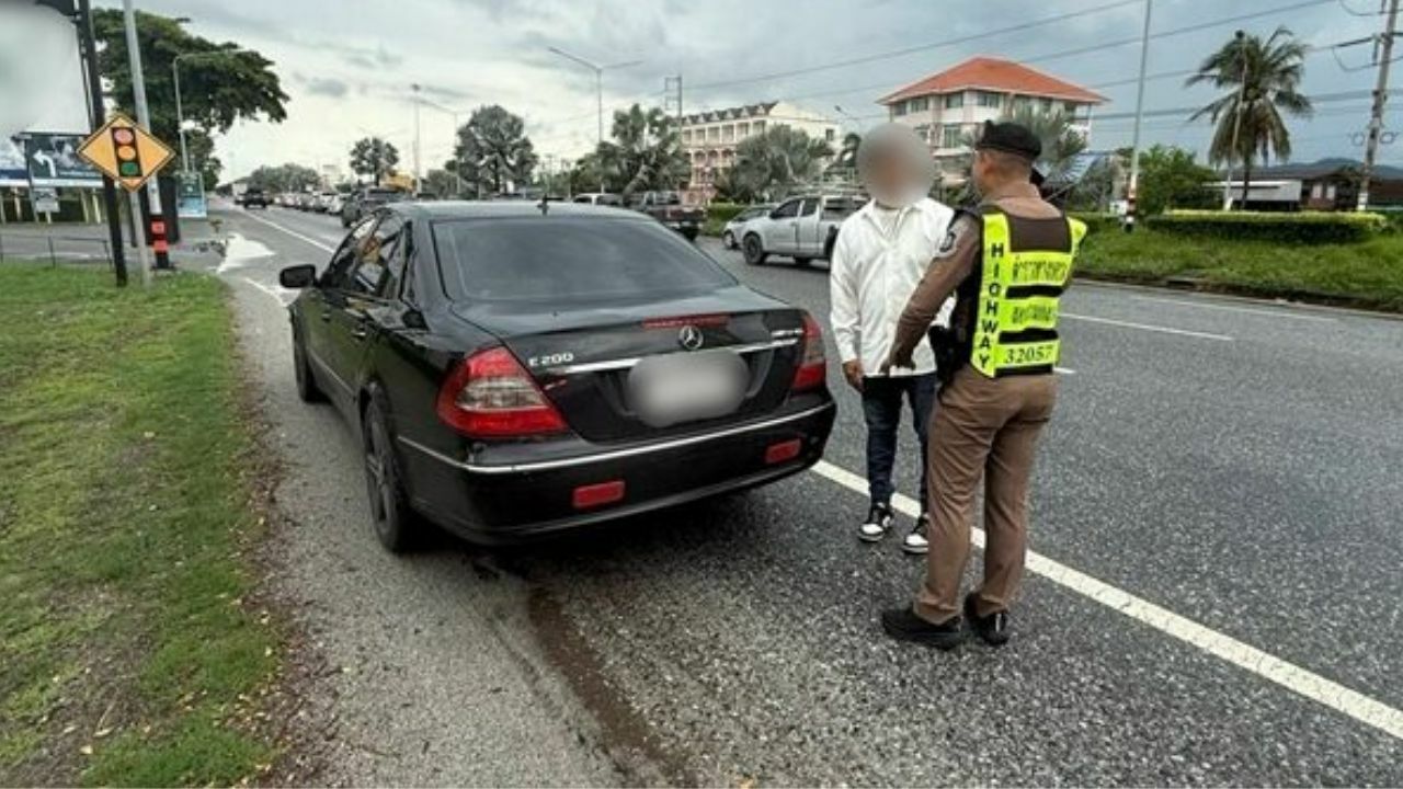 Thai man arrested for using fake licence plate on luxury car