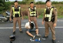 Man arrested with drugs and firearm after evading Lop Buri checkpoint