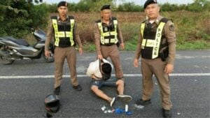 Man arrested with drugs and firearm after evading Lop Buri checkpoint