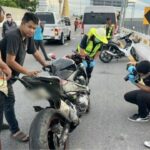 23 year old dies in big bike crash on Nonthaburi bridge