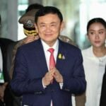 Takin’ the mic! Thaksin pops up to preach on drugs