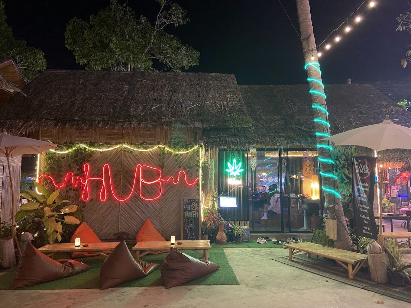 The exterior of The Hub Krabi, a weed shop