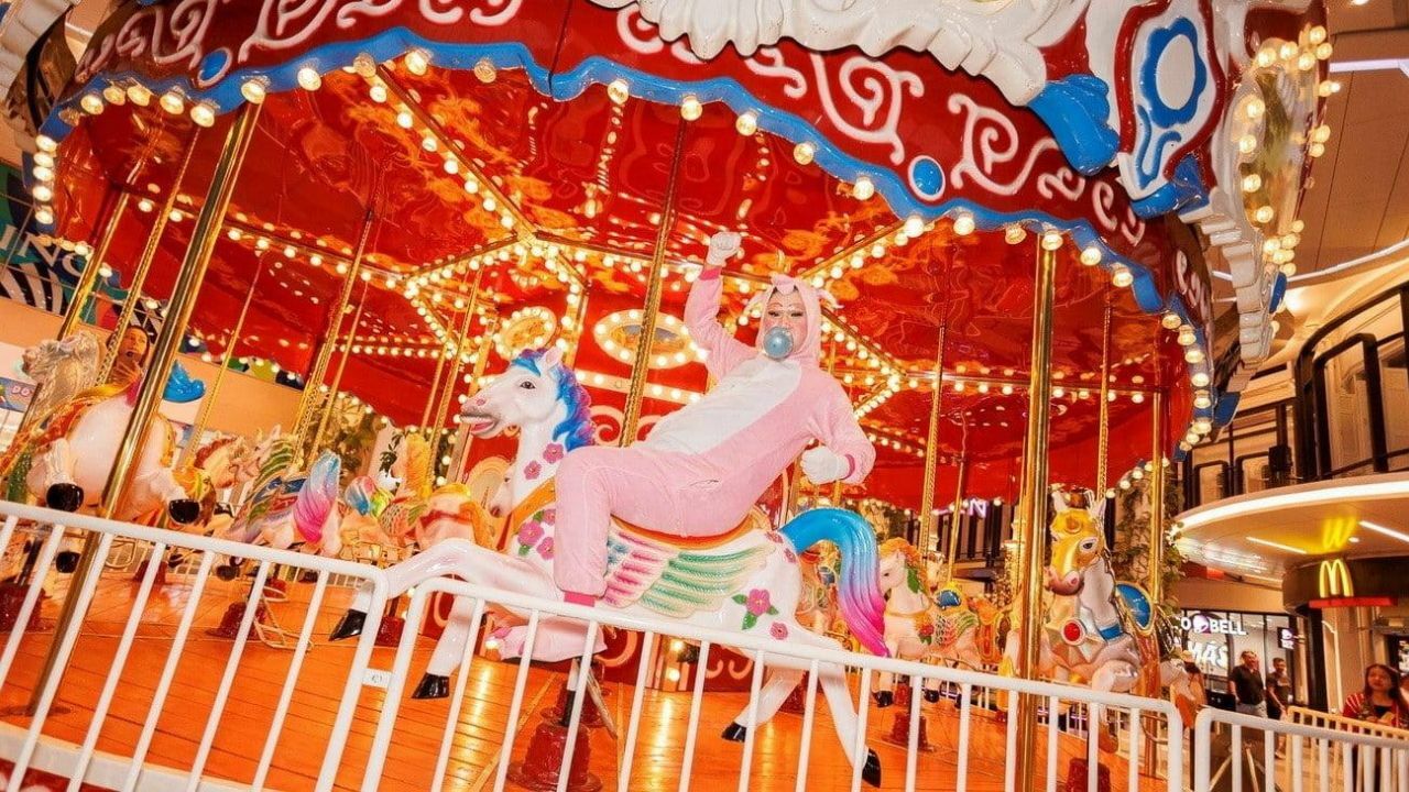 A colourful carousel
