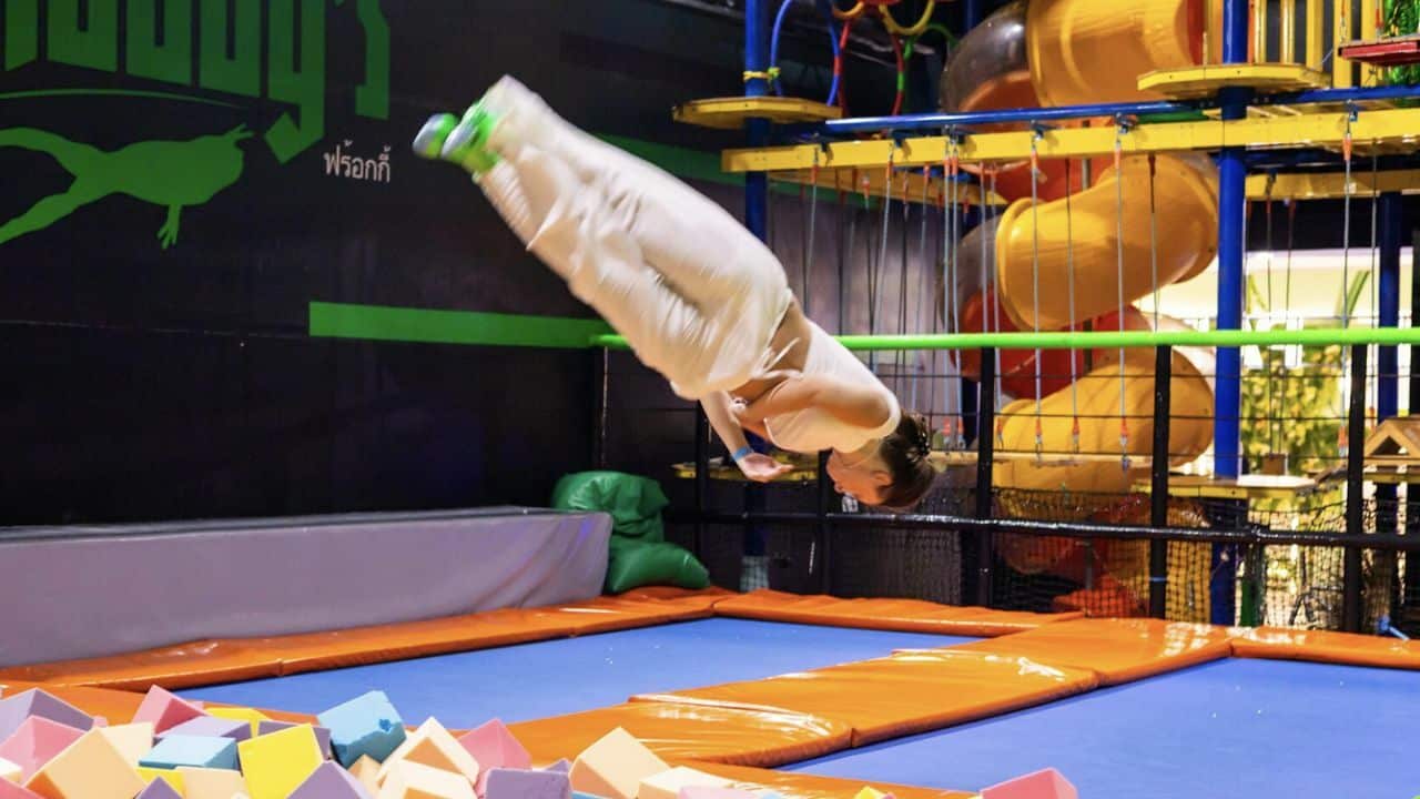 The trampoline at Froggy’s Fun Park, Jungceylon Patong, Phuket shopping mall