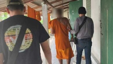 Chon Buri monk caught with drugs after positive urine test
