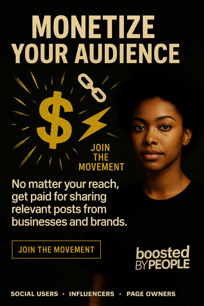 Turn your social reach into real income with Boosted by People