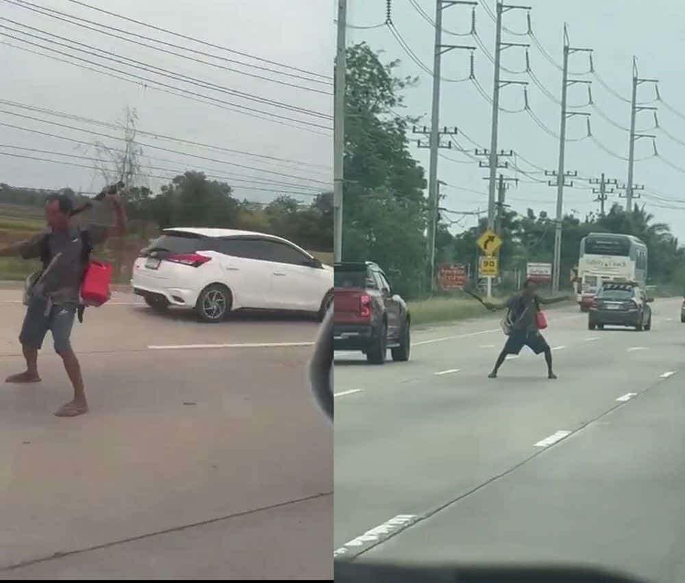 Homeless man’s martial arts dance stops traffic on Thai road | News by Thaiger