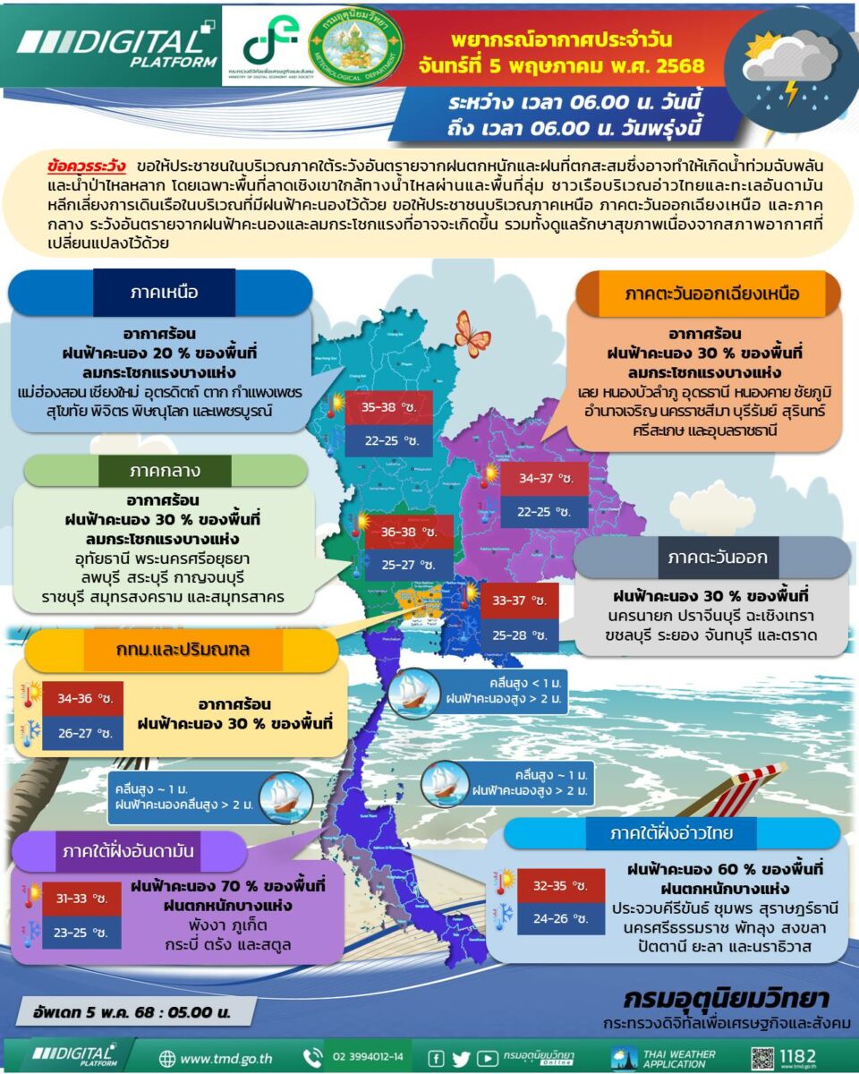 Heavy rain and storms to affect 50 provinces across Thailand | News by Thaiger