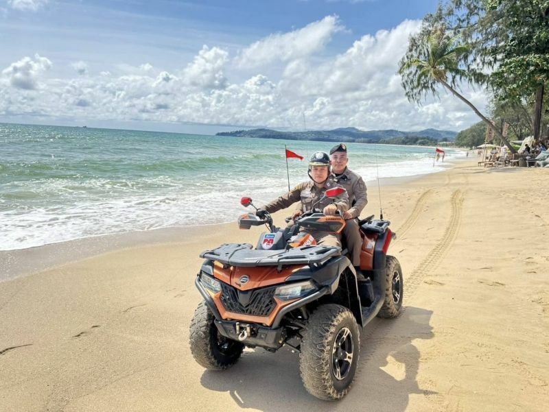 Phuket police hit the sand in beach safety crackdown | News by Thaiger