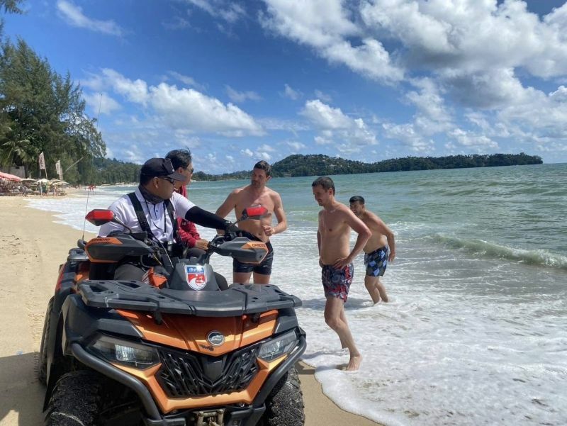 Phuket police hit the sand in beach safety crackdown | News by Thaiger