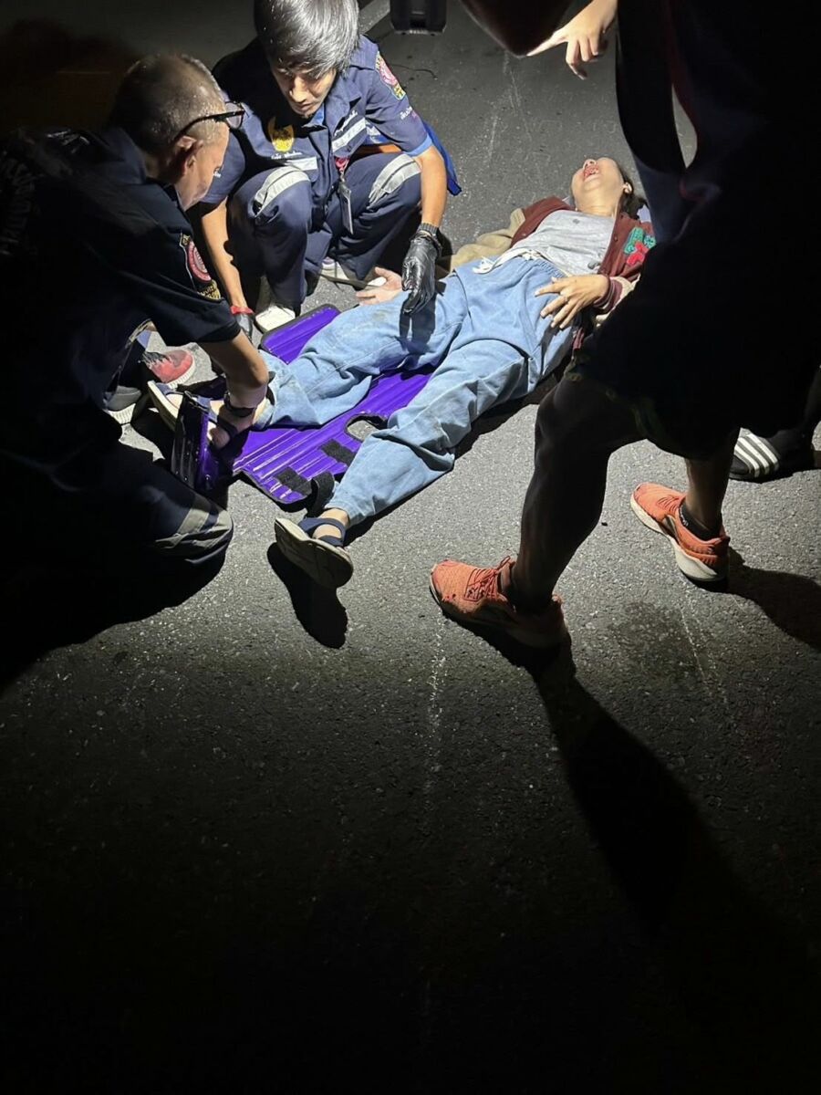 Lop Buri road crash leaves woman with broken leg | News by Thaiger