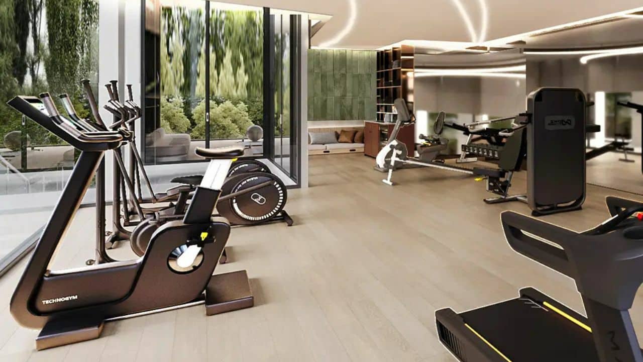 The communal gym at Arise Vibe, a condo for sale in Phuket