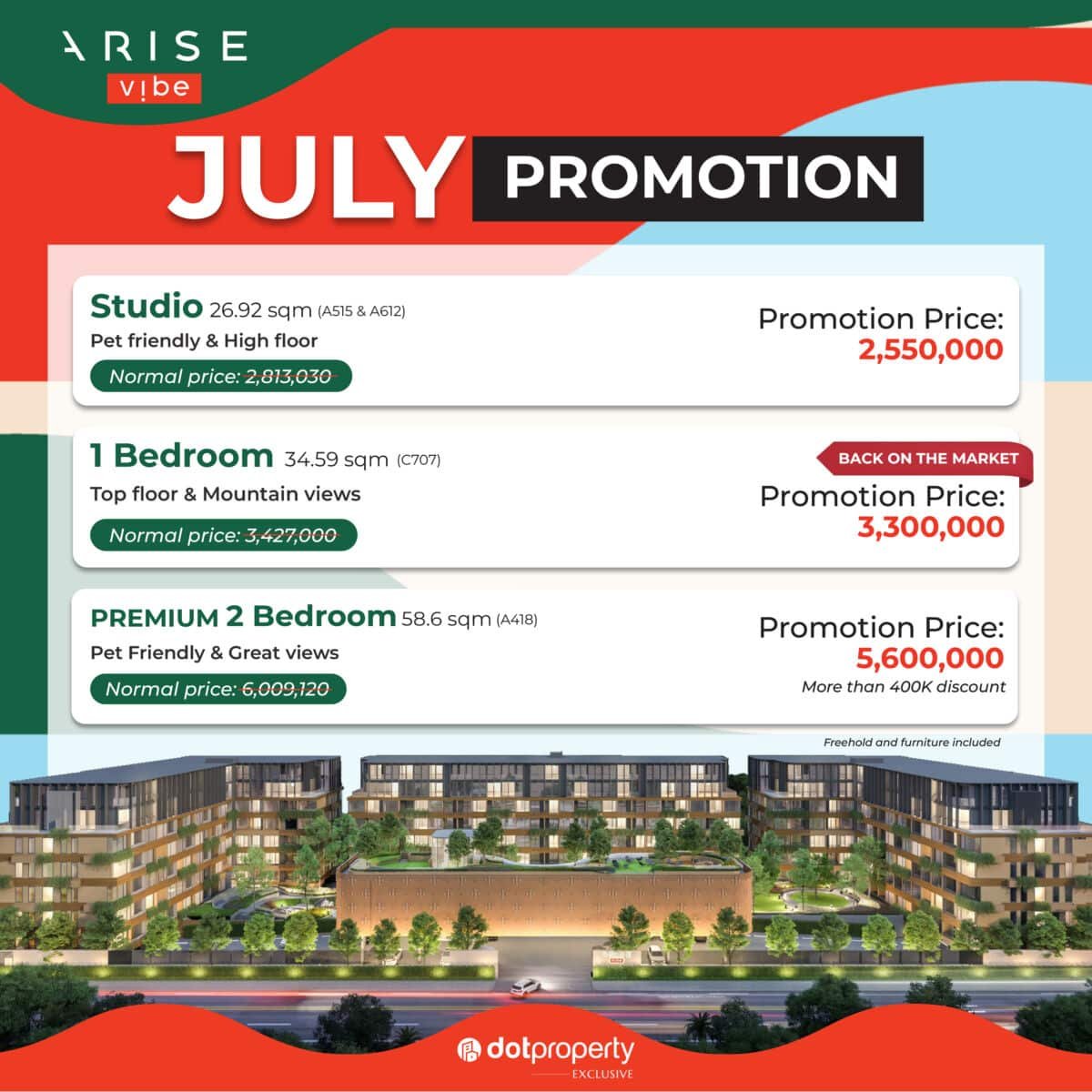 Hot Phuket property deal: Arise Vibe launches limited offer on select units, now from 2.55m baht