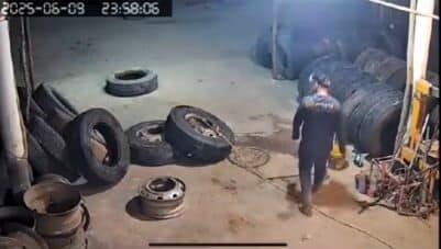 Bangkok mechanic dodges tyre explosion in viral TikTok shocker (video) | News by Thaiger