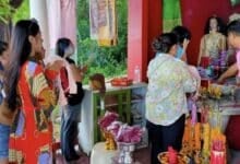 Local legend and lingerie: Thais honour island goddess with bra offerings