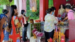 Local legend and lingerie: Thais honour island goddess with bra offerings