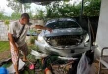British man flees after crashing sedan into house in Udon Thani