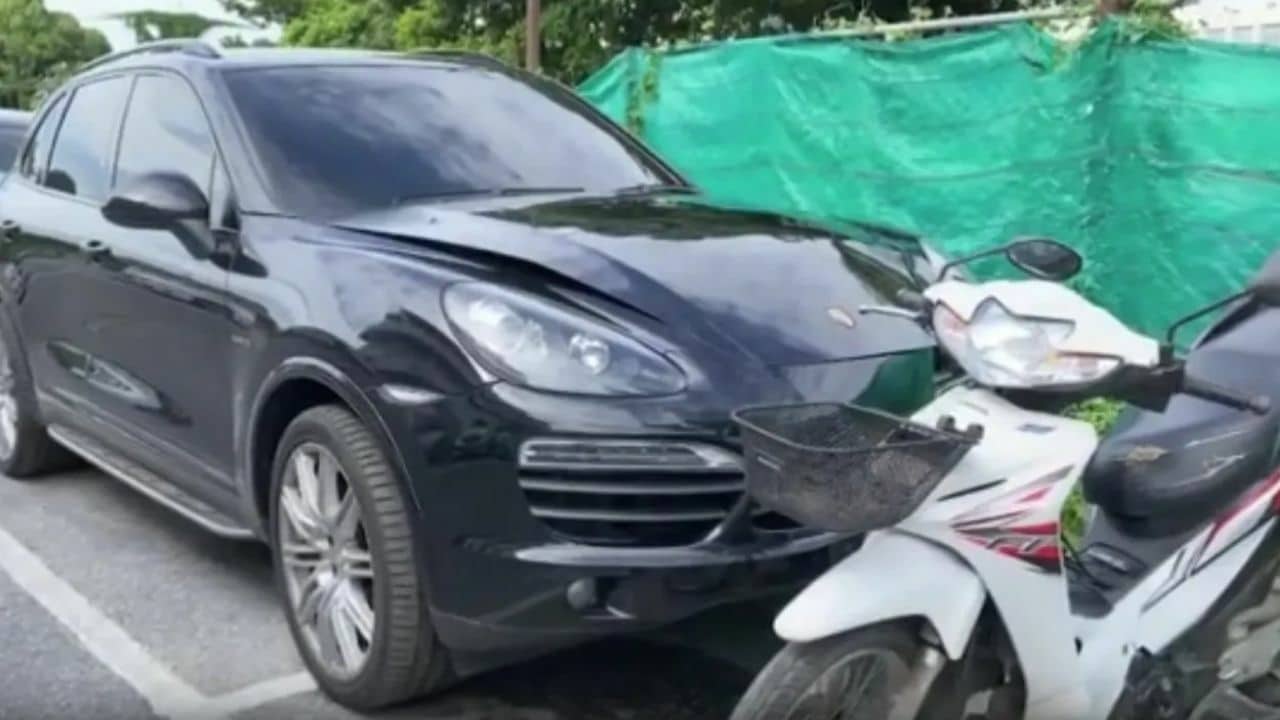 Thai Porsche driver kills motorcyclist and tries to silence victim’s family