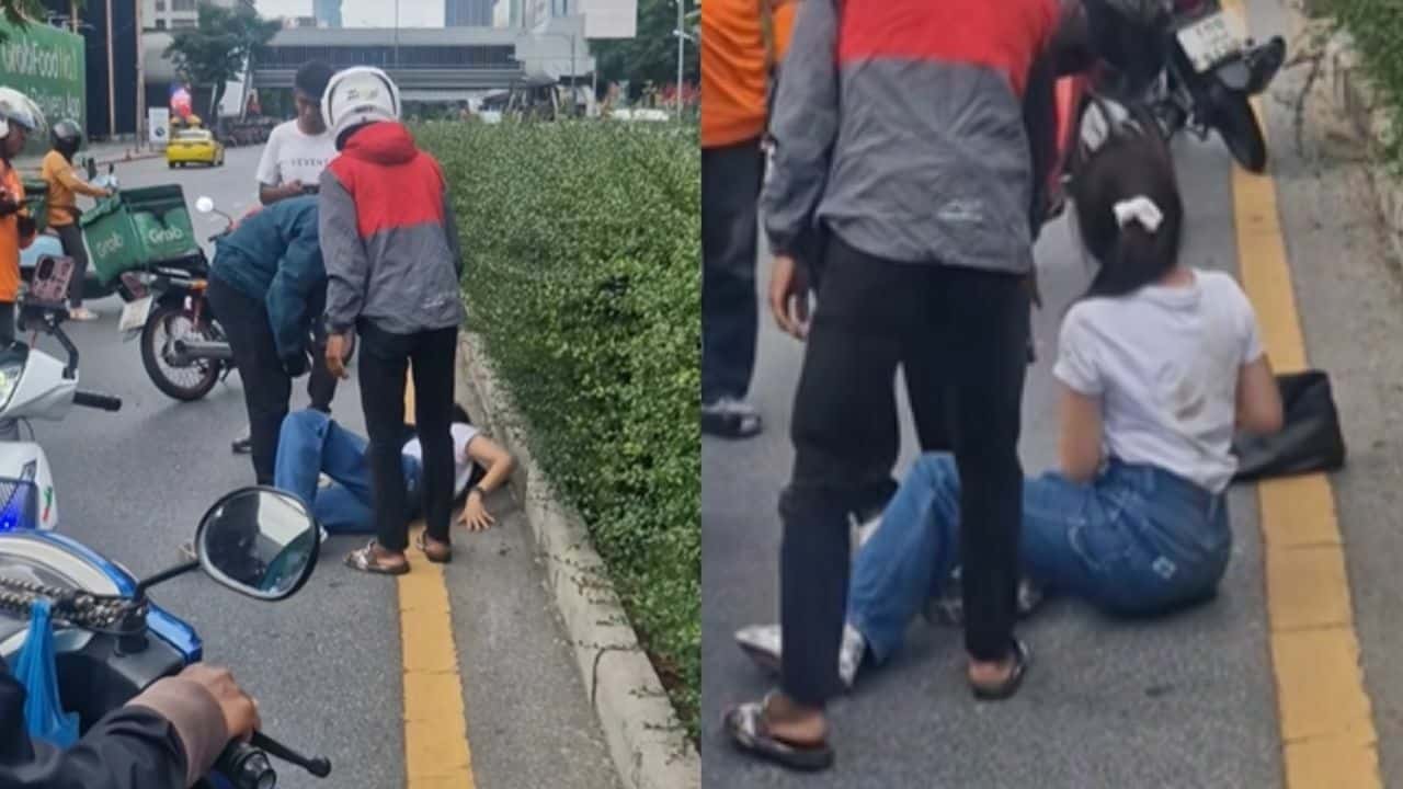Thai woman injured after taxi rider escaped police
