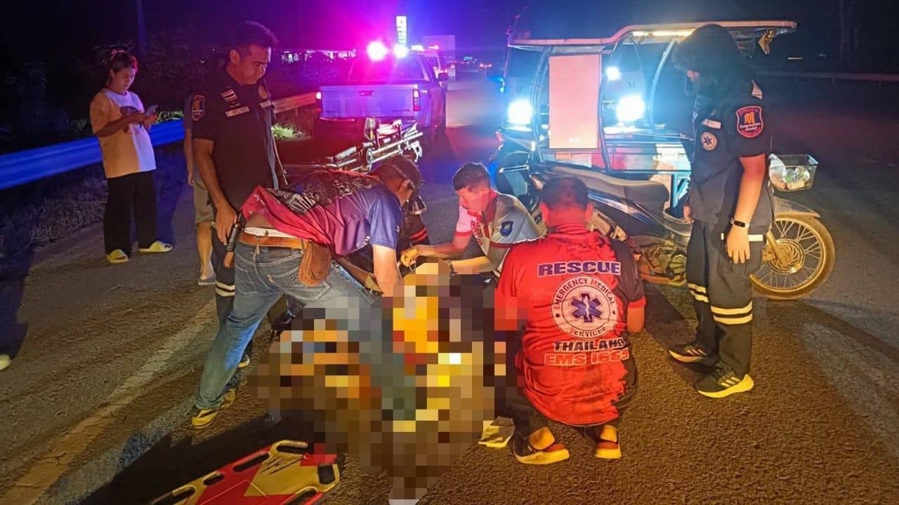 Thai ice cream vendor shot while riding