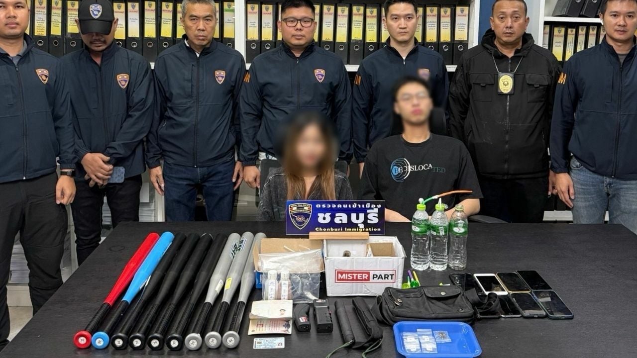 Taiwanese man arrested after rampage with drugs and weapons in Pattaya