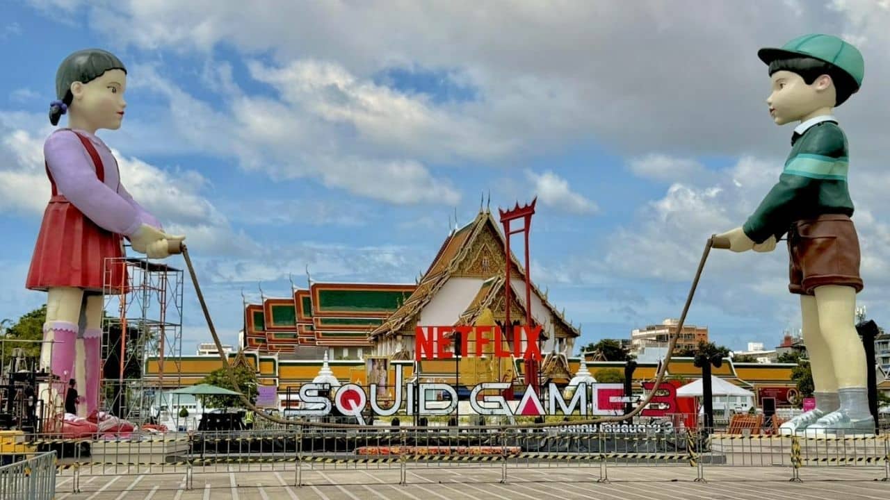 Giant dolls take over Bangkok for Squid Game Season 3 launch