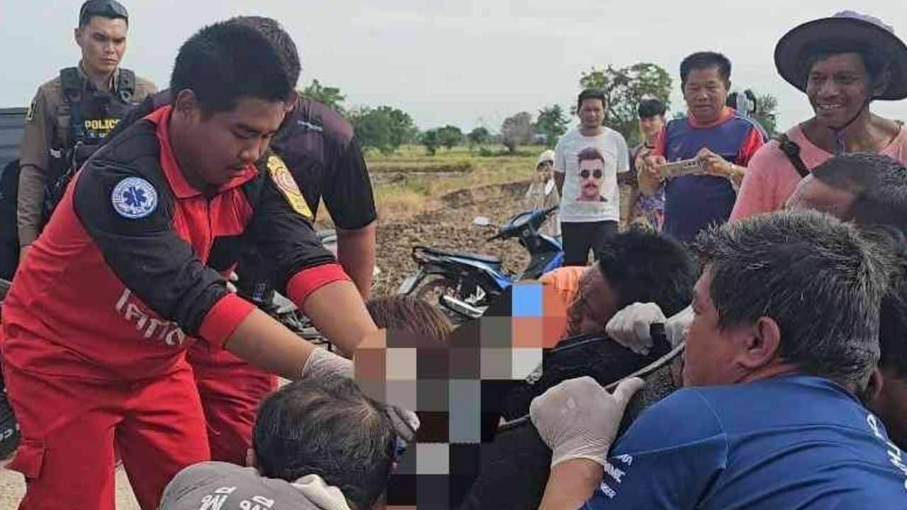 Thai woman rescued from asphalt tank in Lop Buri