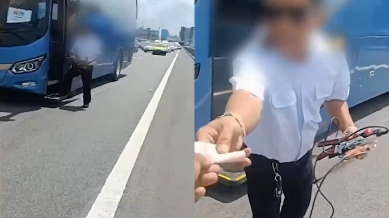 Bus driver falsely claims ownership of money found on expressway