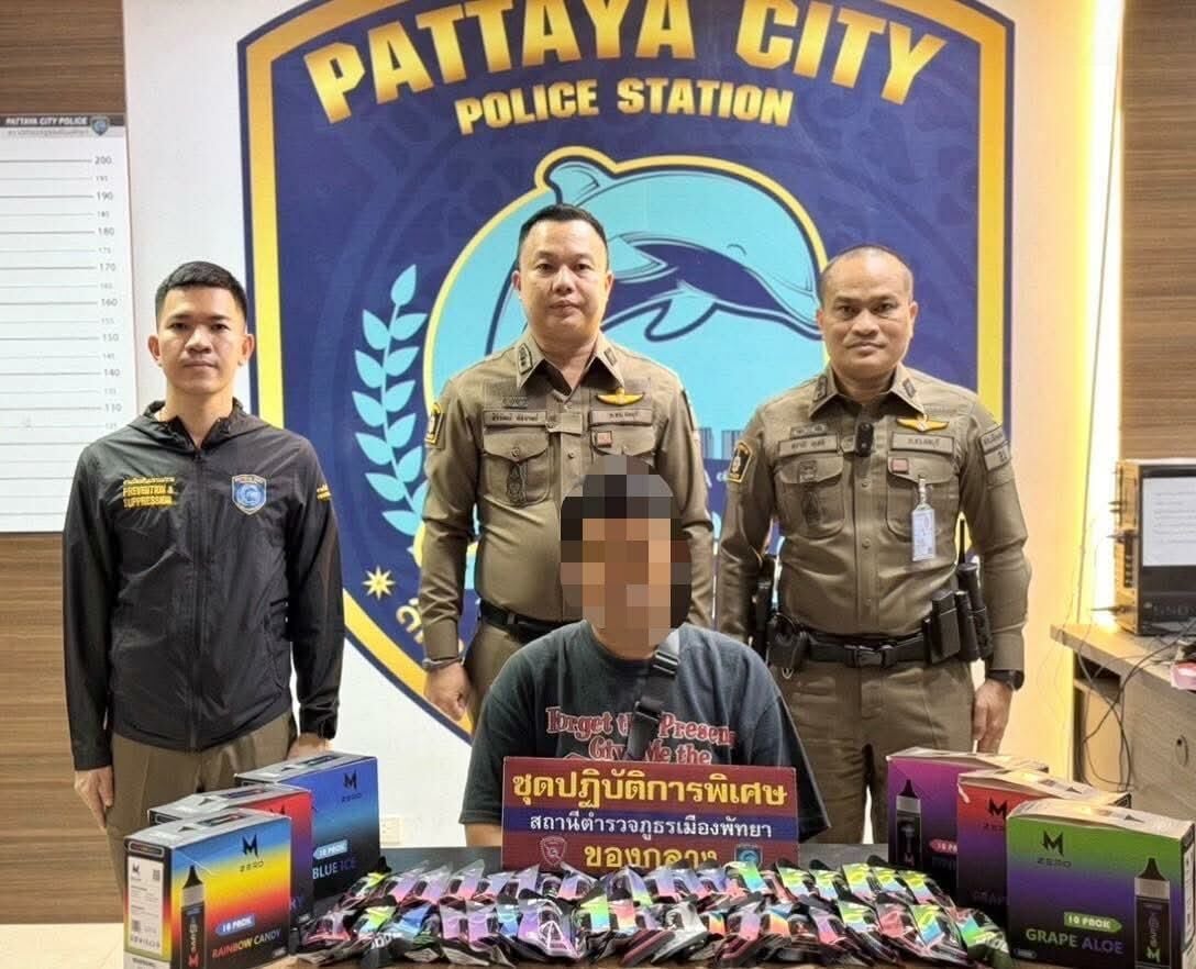 Vape bust shock: Pattaya police nab man with 40 illegal e-cigs | News by Thaiger