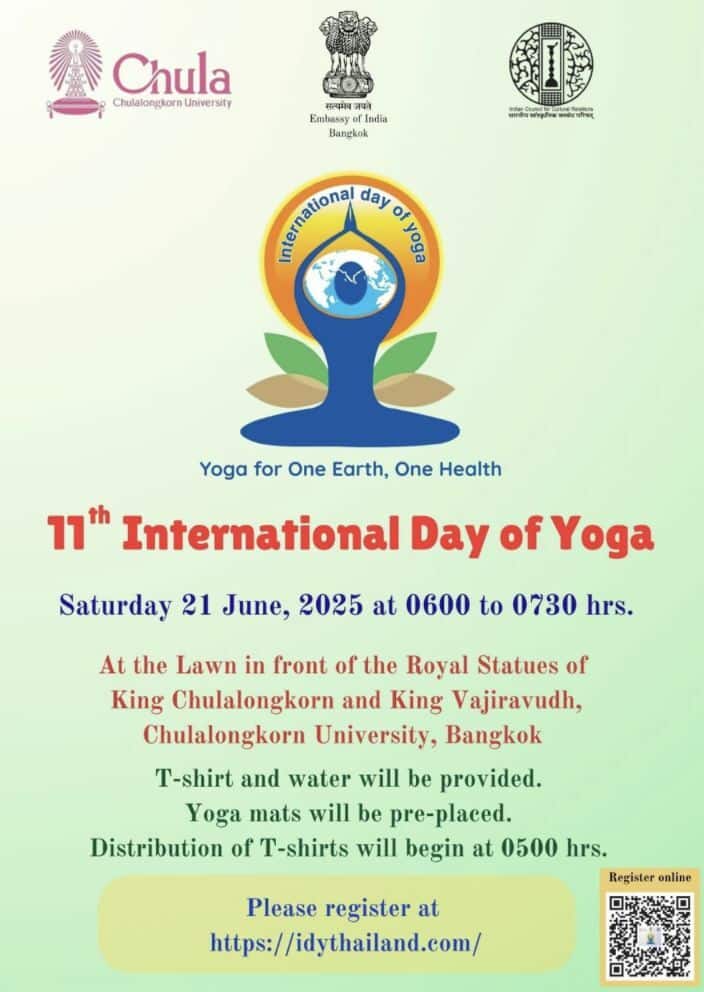 11th International Day of Yoga at Chulalongkorn University Grounds, Bangkok