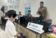 Chinese suspect leaps from Pattaya Police Station window (video)