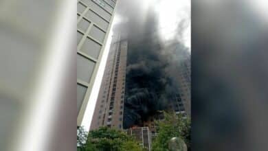 Fire breaks out on 8th floor of Bangkok construction site