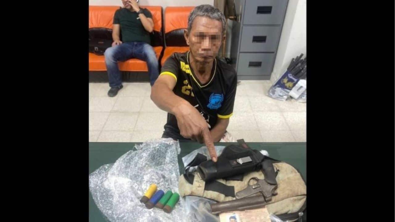 Burmese man arrested with gun and ammo in Phang Nga