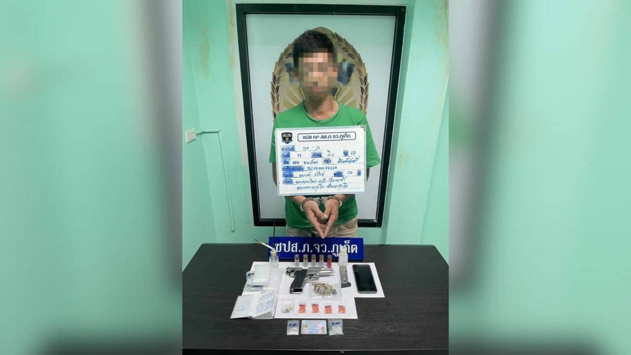 Rawai drug dealer busted with gun and meth stash