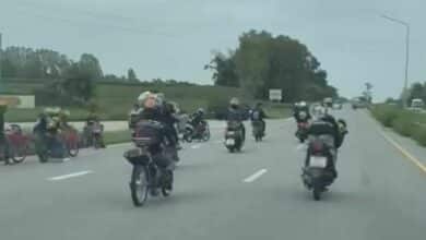 Sattahip police crackdown on noisy bikers, seize over 100 illegal motorcycles