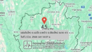 4.5 magnitude quake hits Chiang Mai, no damage reported