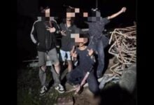 Blade and shame! Burmese teen busted after flaunting weapons